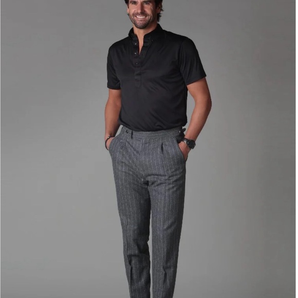 Collars & Co. Oxford Button Down Collar Polo Black Size 2X-Large NEW With Tag - Picture 2 of 5